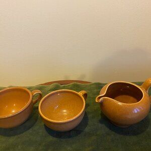 Russell Wright 2 coffee cups and 1 small pitcher